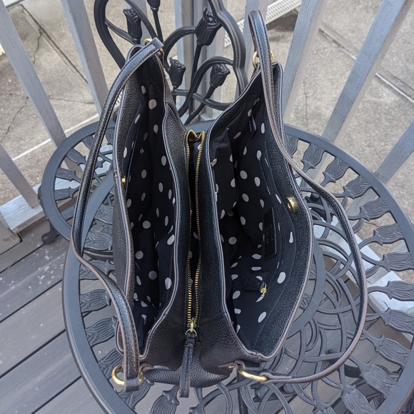 NEW Anne Klein Kickstart Double Leather Shoulder Tote Bag - Picture 2 of 7